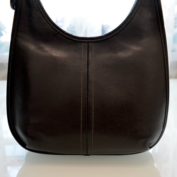 COACH Ergo 33 Leather Shoulder Bag Vintage Style Black - Picture 4 of 7